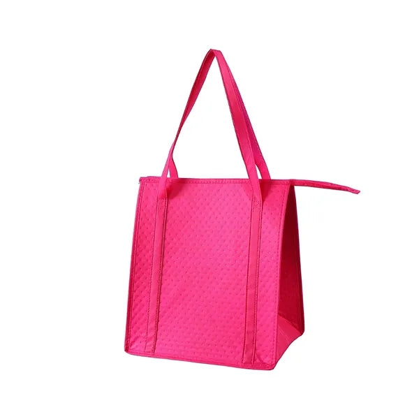 Large Insulated Grocery Tote with Zipper Closure