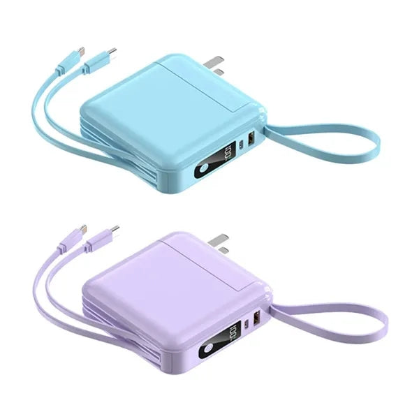 Detachable AC Plug Charger 10000mAh Power Bank
