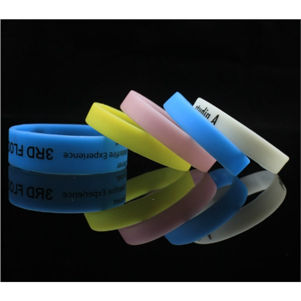 Printed Silicone Wristbands 8-1/2" x 1/2"