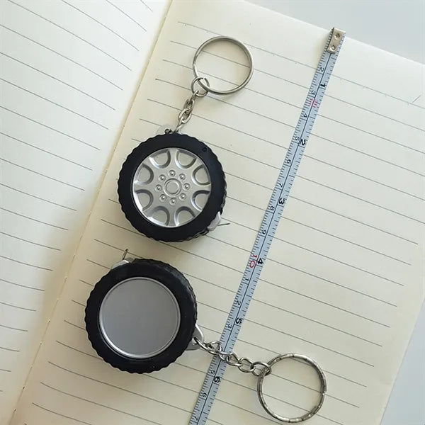 Tire Shape Tape Measure Keychain