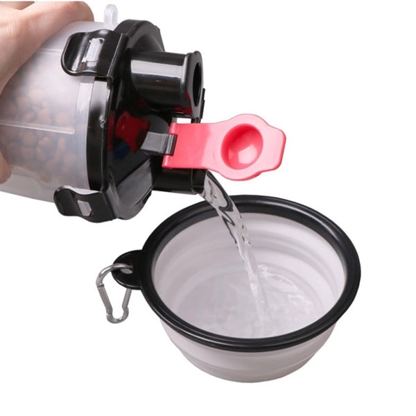 Dog Travel Camping Food Cup with Bowl
