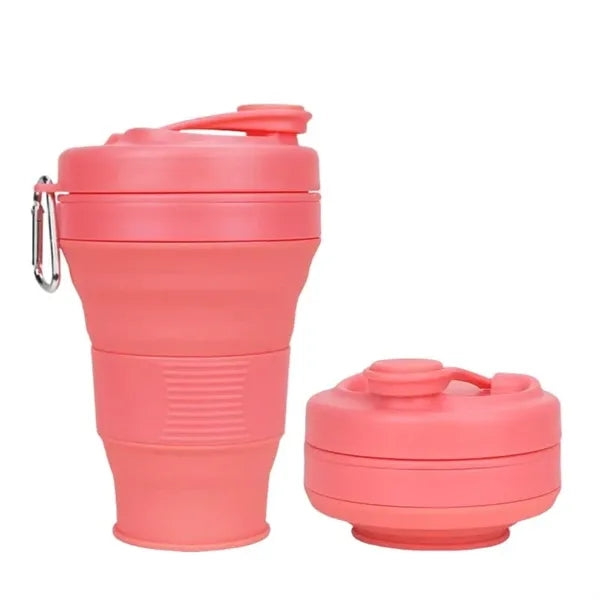12 oz Collapsible Water Bottle w/ Straw