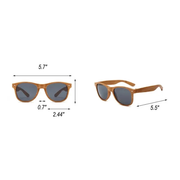 Faux Wood Sunglasses