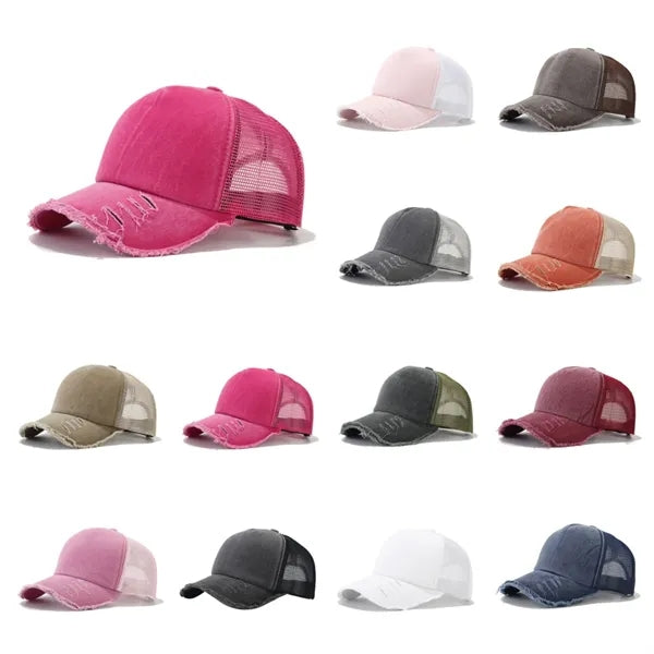 Washed Distressed Baseball Cap