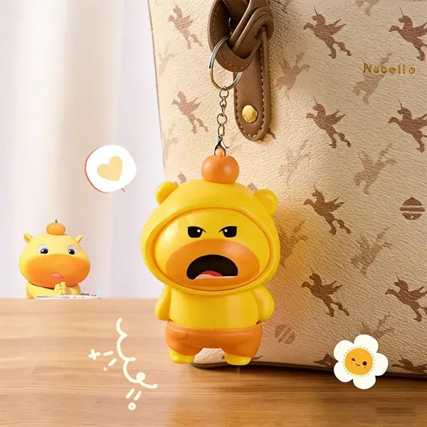 Can Change Face 3D Capybara Acrylic Carabiner Keychain