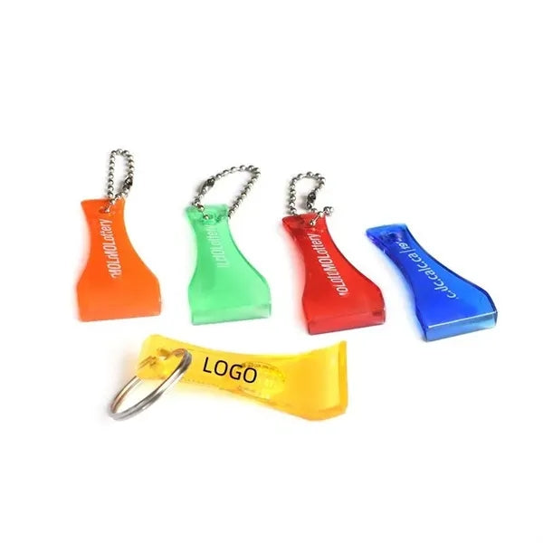 Portable Lottery Ticket Scratcher Bead Chain Keychain