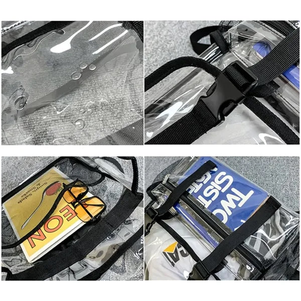 Transparent PVC Double Shoulder Bag