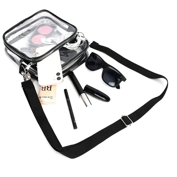 Clear PVC Crossbody Shoulder Bag