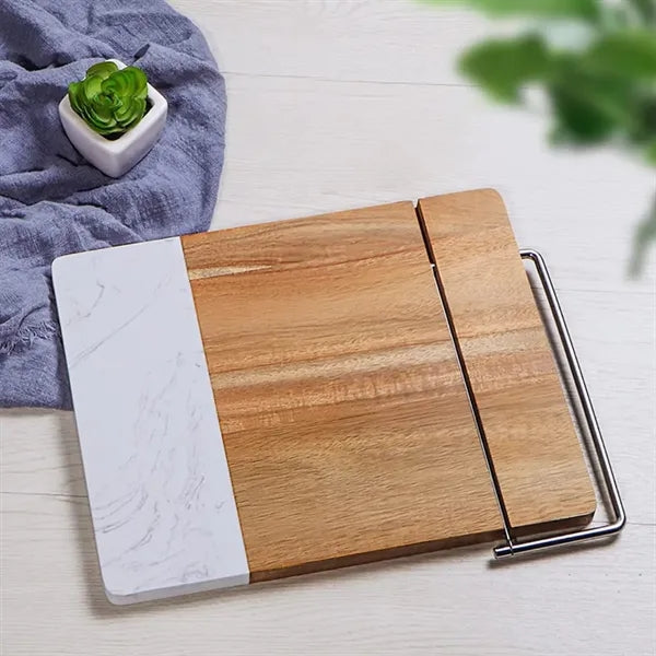 Marble Wood Cheese Slicer