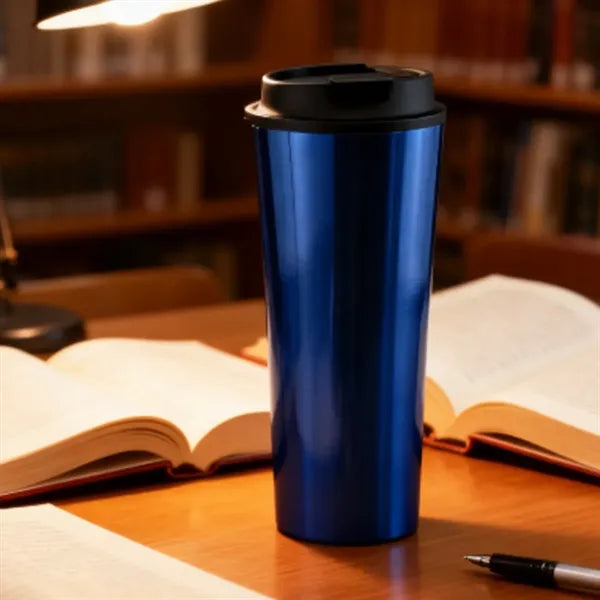 12 oz. Stainless Steel Tumbler with Straw & Flip Lid