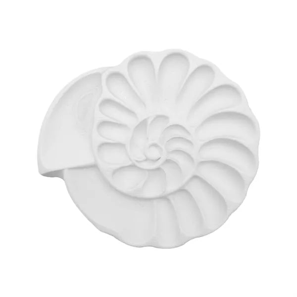 Shell Shaped Paint Palette With Multiple Wells For Kids