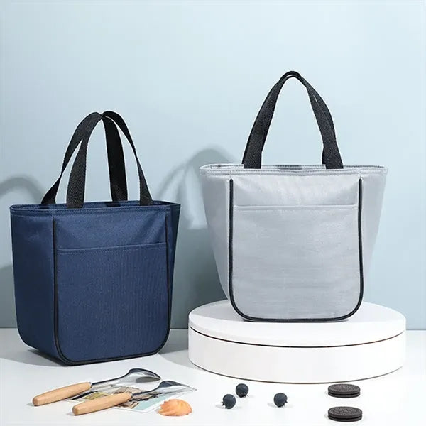 Small Insulated Lunch Tote Bag with Front Pocket