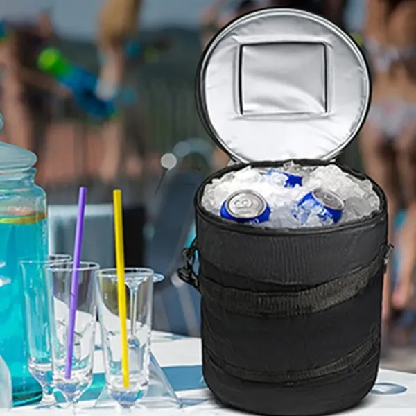 Collapsible Round Insulated Cooler Bag with Handle