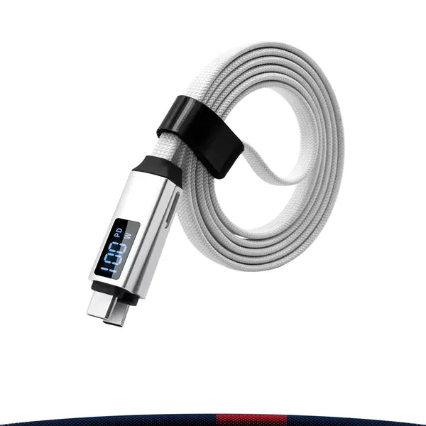 Surgeflux 2-in-1 Digital Wattage Display Fast Charging Cable