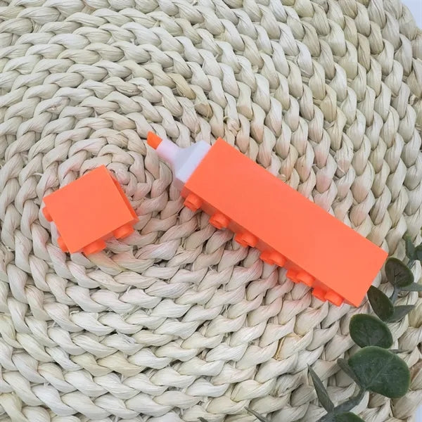 Creative Building Block Highlighter Pen Set
