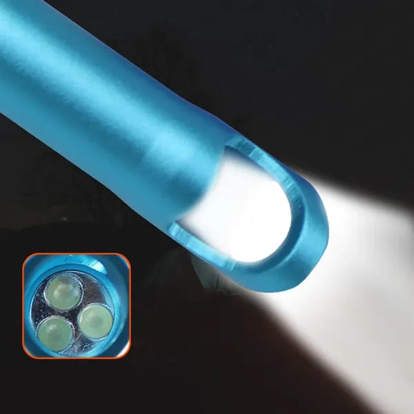 Laser 3 LED Flashlight & Bottle Open Key Chain