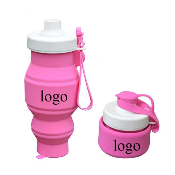 Folding Sports Cup Silicone Water Bottle