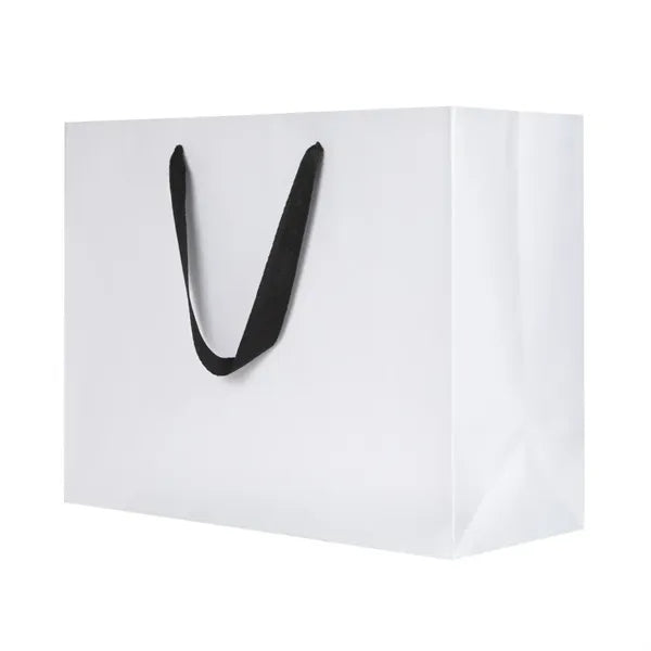 Ribbon Handle White Kraft Eurotote