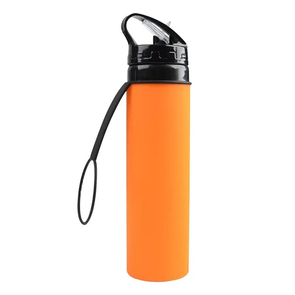 20 Oz Silicone Foldable Folding Sports Bottle