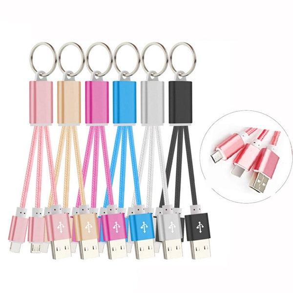 Universal 2 In 1 USB Charger Cable Key Chain