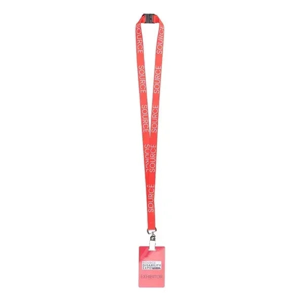 3/4" Polyester Breakaway Lanyard ID Holder Combo