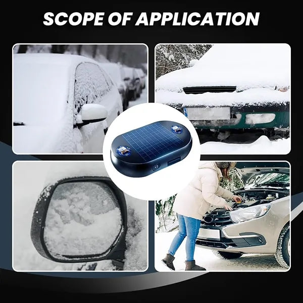 Anti-Freeze Solar Electromagnetic Car Snow Removal Device