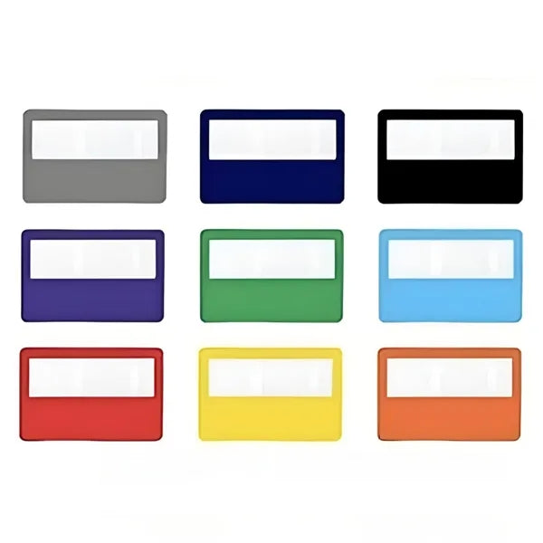Mini PVC Business Card Bookmark Magnifier w/Ruler