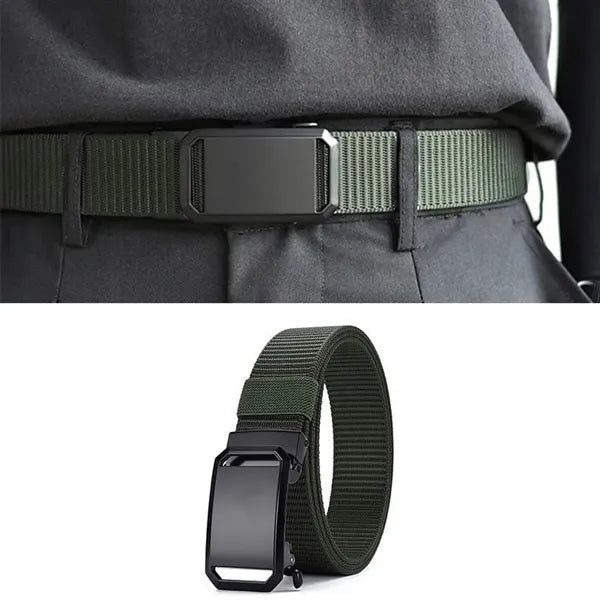 Colorful Nylon Woven Buckle Belt for Business & Casual