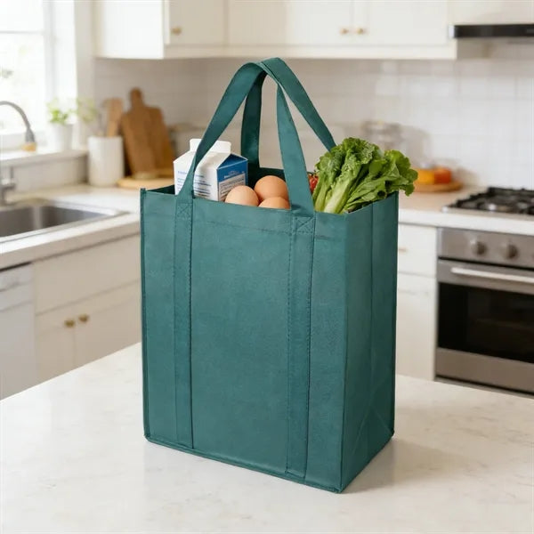 Large Non Woven Grocery Tote Bag With PE Bottom Board