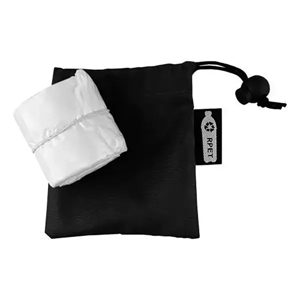 Packable Semi-Transparent Rain Poncho With RPET Pouch