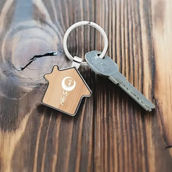 Bamboo House Shape Keychain