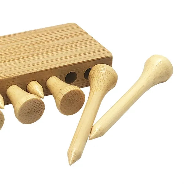 Bamboo Golf Tee Set With Keychain