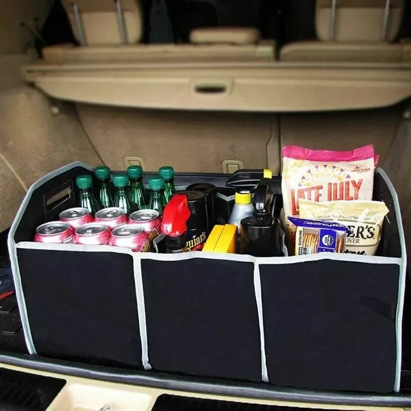 Non Woven Car Trunk Organizer With Three Compartments