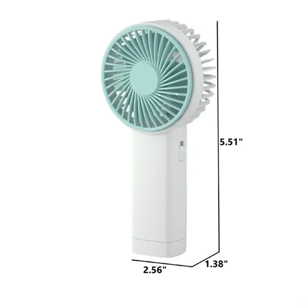 USB Rechargeable Small Personal Handheld Fan with Light