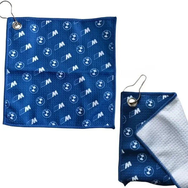 Microfiber Waffle Sports Towel with Carabiner