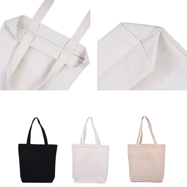 Canvas Grocery Tote W/ Gusset