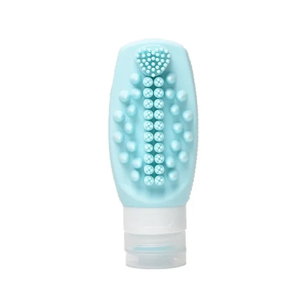 3Oz Silicone Travel Bottle With Massage Brush