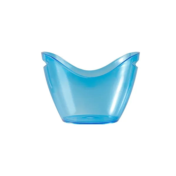 8L Transparent Plastic Boat Shape Ice Bucket Chiller