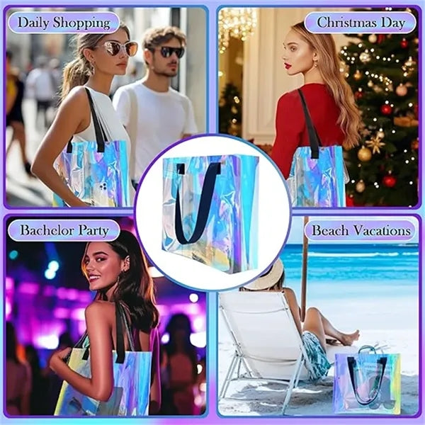 Holographic Clear PVC Tote Bag