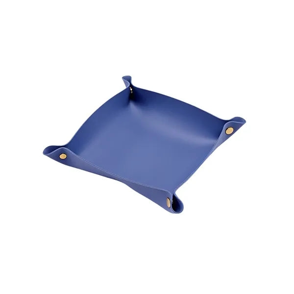 Foldable PU Leather Desk Sundries Storage Tray