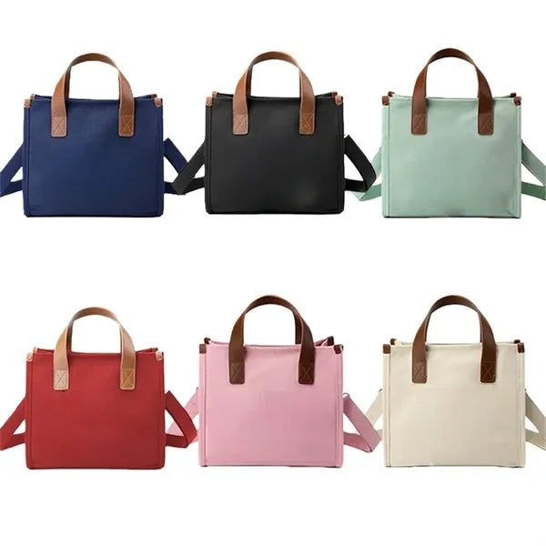 Canvas Tote Bag with Crossbody Strap for Gifts Daily Use