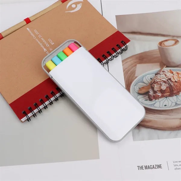 5 in 1 Colors Highlighter Set W/ Case