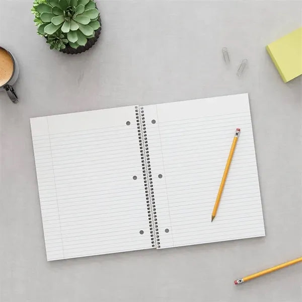 College Ruled Spiral Notebook One Subject Cover 100 Sheets
