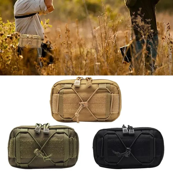 Tactical Molle Utility Pouch with Elastic Cord Design