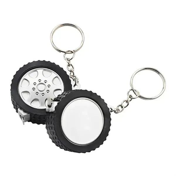 Mini Tyre Tape Measure Keychain Ruler