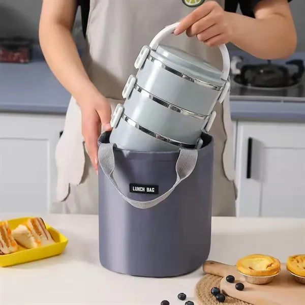 Insulated Round Lunch Bag