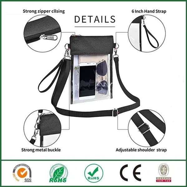 PVC Crossbody Stadium Bag