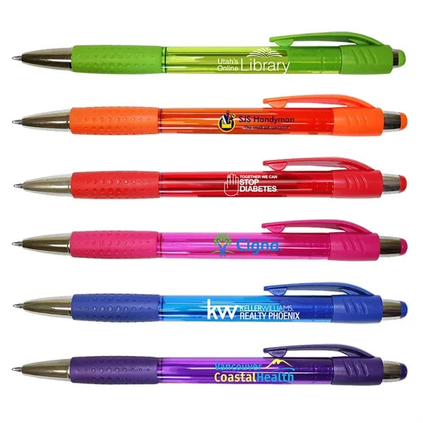 Mardi Gras Grip Pen, Blue Ink