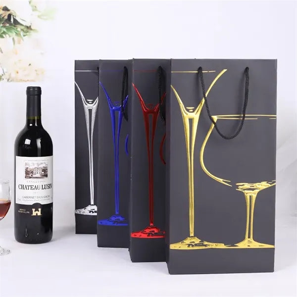 Black Wine Tote Bag