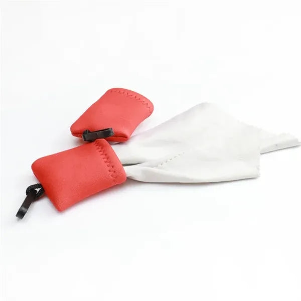 Portable Glasses Cleaner Cloth Keychain With Pouch